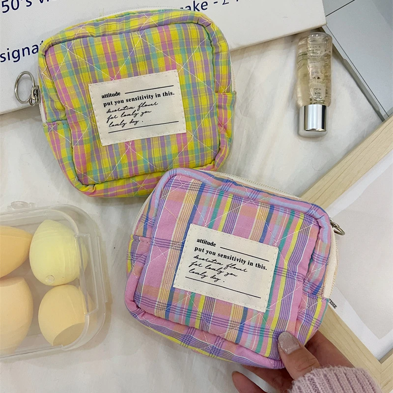 Sanitary Napkin Storage Bags Cotton Cute Korea Coin Purse Bag Coin Jewelry Organizer Card Pouch Case Small Makeup Cosmetic Bags