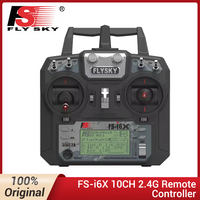 FLYSKY FS-i6X FS i6X 10CH 2.4GHz Mode 2 M2 AFHDS 2A RC Transmitter with iA6B or iA10B Receiver for Drone Airplane Helicopter