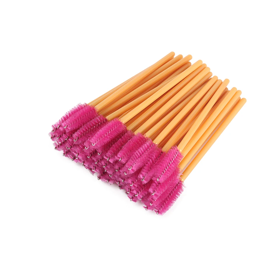 50/100 Uds cepillo de pestañas desechable profesional varitas para rímel aplicador carretes pestañas juego de brochas cosméticas herramienta de maquillaje
