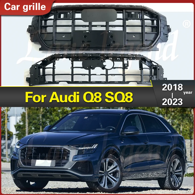 

Передняя решетка радиатора автомобиля для Audi Q8 2018 2019 2020 2021 2022 модификация для SQ8 стильный верхний бампер гоночного автомобиля