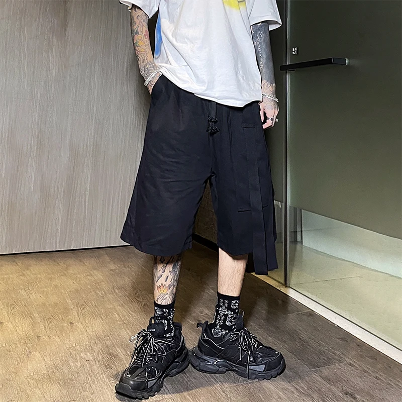

Men's Shorts New Summer Tooling Style Personality Irregular Design Sun Youth Dark Loose Casual Sports Shorts