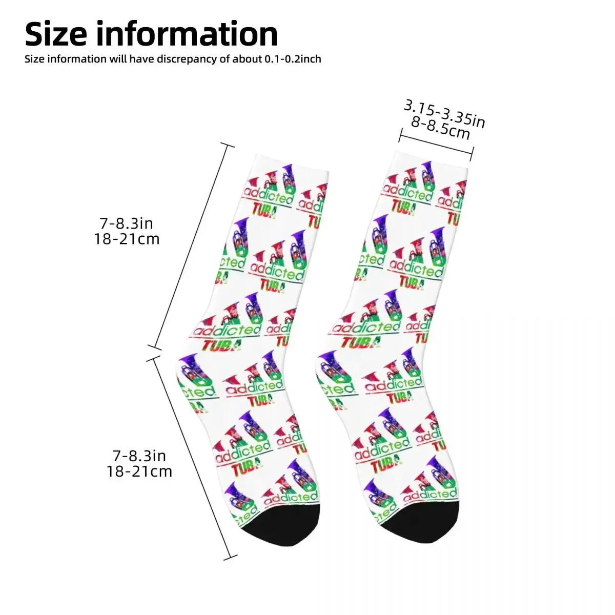 Chaussettes d'interconnexion tuba addicted pour hommes et femmes, bas Harajuku, chaussettes longues toutes saisons, accessoires de haute qualité, cadeaux