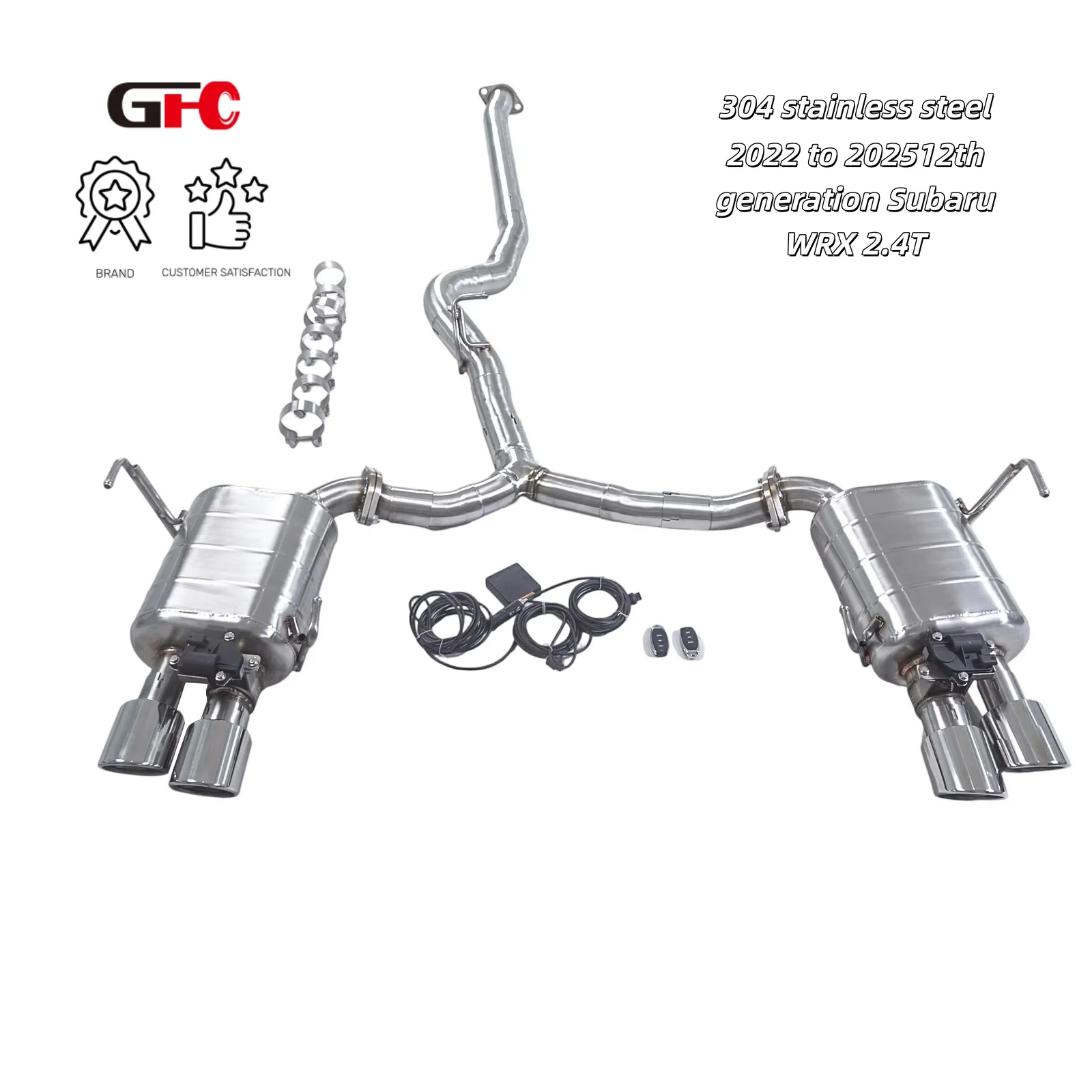 

catback high-performance exhaust system from 2022 to 2025, with valve muffler Suitable for the 12th generation Subaru WRX 2.4T
