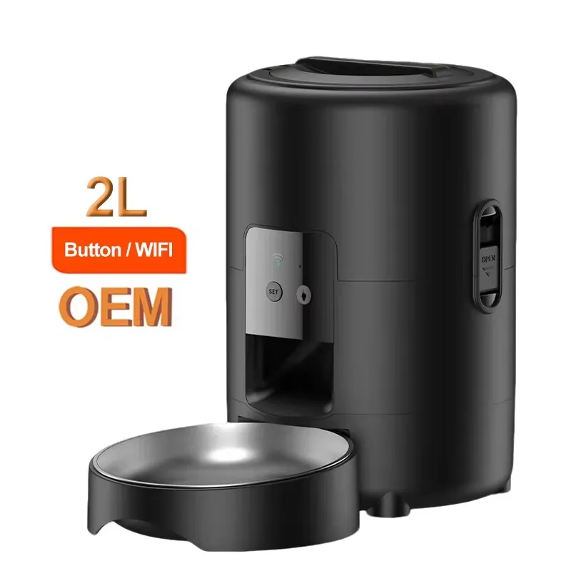 

2L Button/WIFI Control Automatic Pet Feeder Smart Cat Feeder Pet Food Dispenser Cat Supplies Smart Pet Feeder Manufacturer