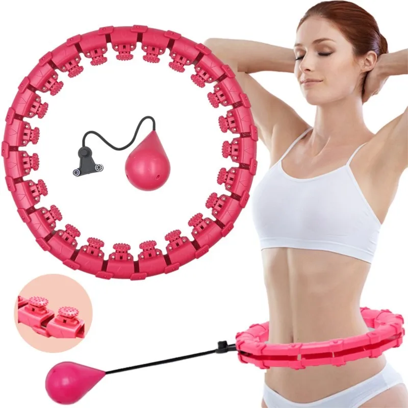 24 Section Adjustable Smart Weighted Sport Weight Loss Massager Abdomen Thin Waist Fitness Ring Indoor Fitness Equipment