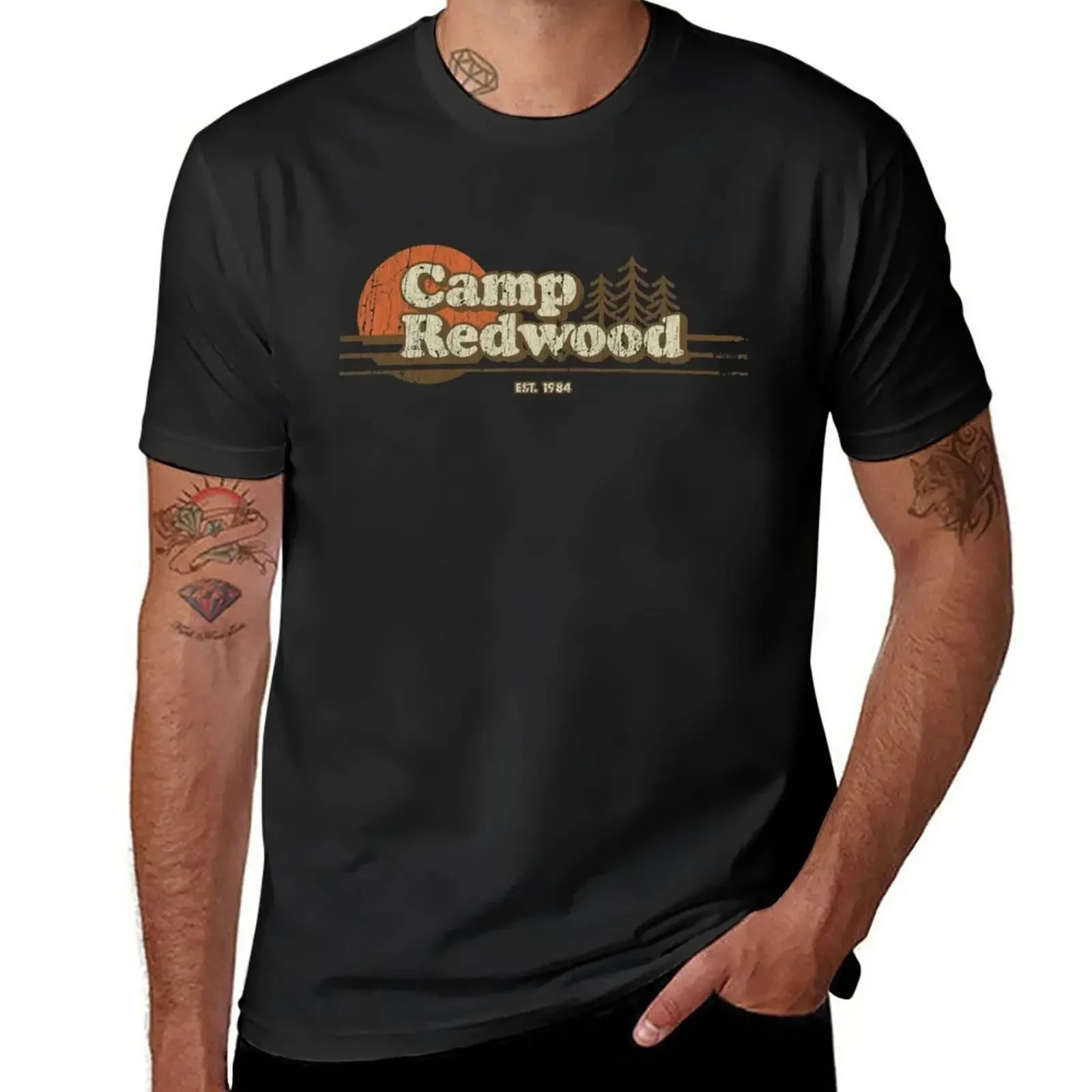 Camp Redwood 1984 T-Shirt animal prinfor boys plus size tops mens workout shirts