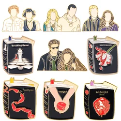 TV Show Twilight Enamel Pin Brooches for Women Lapel Pins Badges on Backpack Clothing Accessories Fashion Jewelry Friends Gifts
