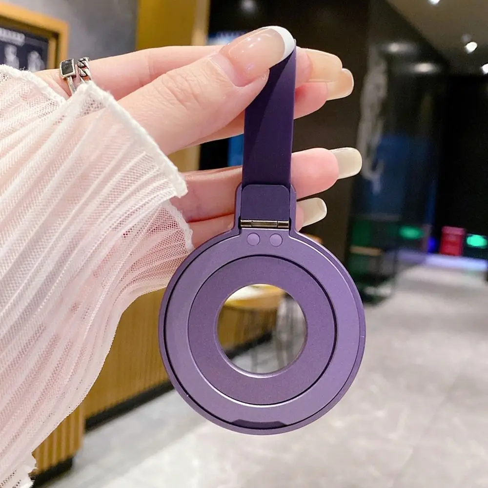 

Новый сильный магнитный держатель для мобильного телефона с ремешком, складной держатель для телефона, кольцо из сплава, без пасты, настольная подставка для Magsafe