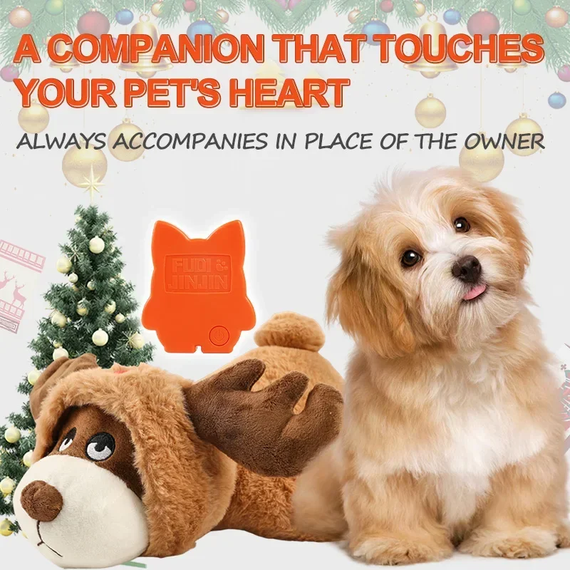 Calming Aid, Comfort Toy for Behavioral Training, Dog Cat Plush Toy with Heartbeat-Batteries not included