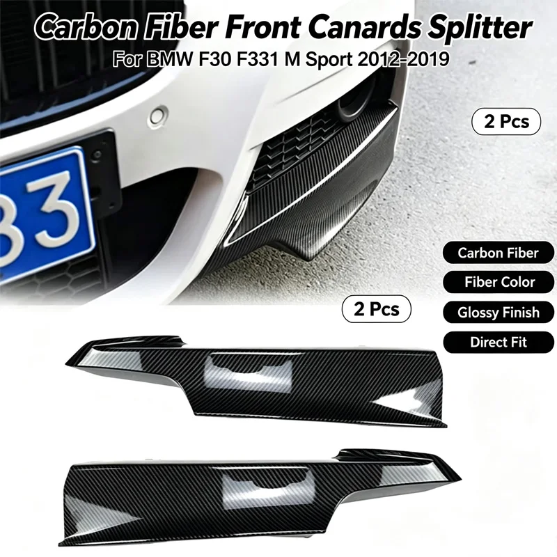 For BMW Auto Front Bumper Spoiler Lip F30 F31 F35 3 Series M Sport 2012-2018 Car Body Kit ABS Plastic Lower Splitter Guard Plate