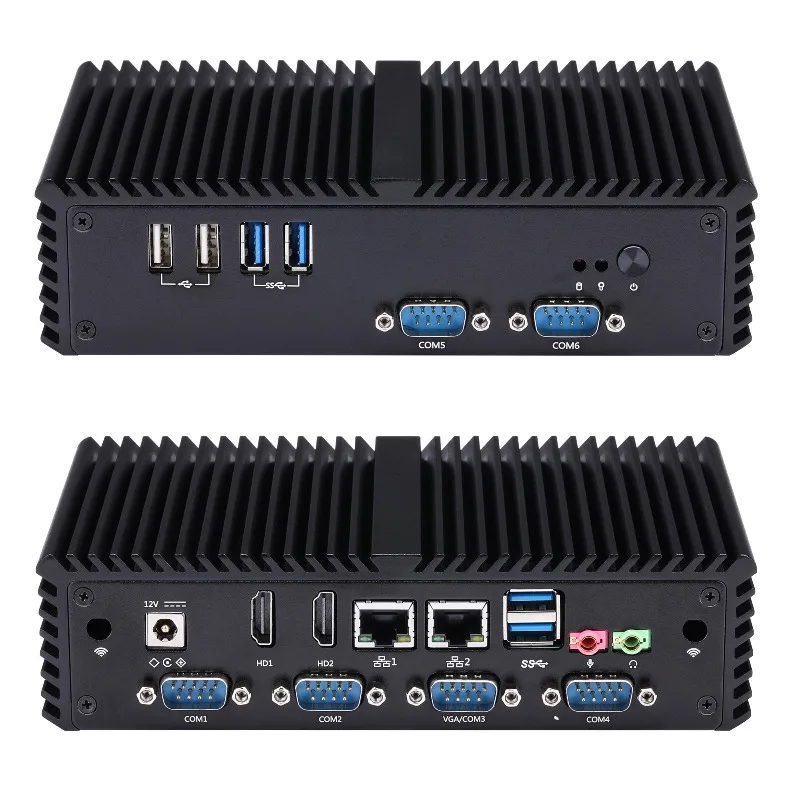 Industrial micro, mini host 2955U dual Gigabit network interface card 6 serial port RS485 Q301P