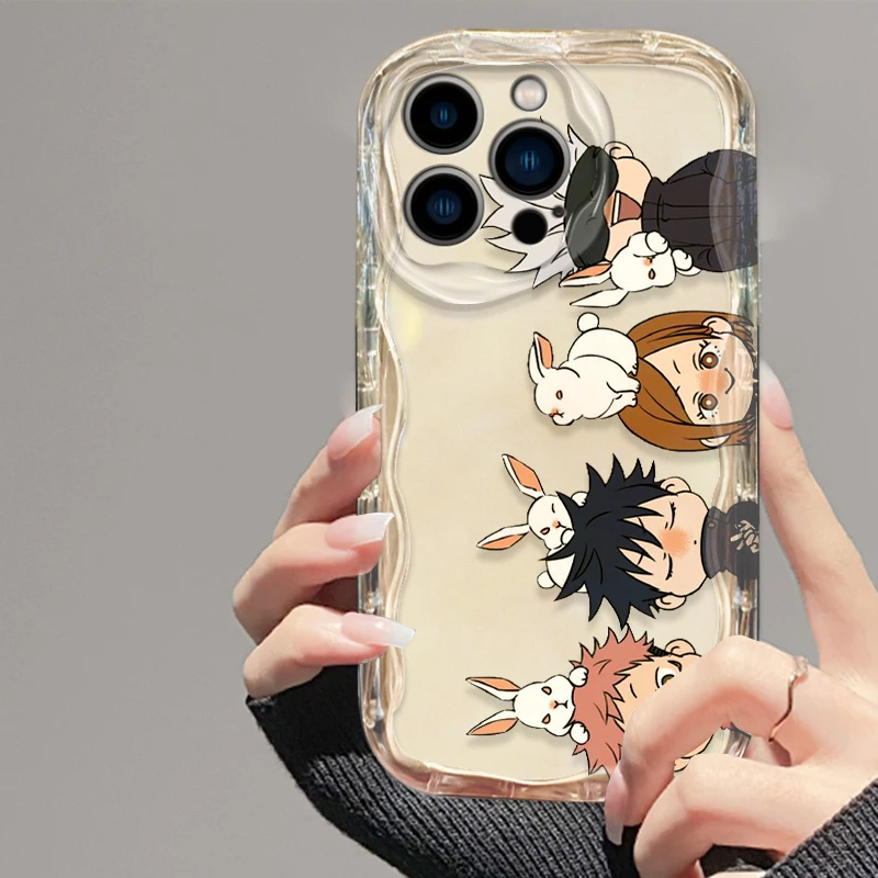 Jujutsu Kaisen Satoru Gojo Cover per Apple iPhone 15 14 13 12 11 Pro X XR XS Max Plus 8 7 Plus SE Wave Oil Phone Case