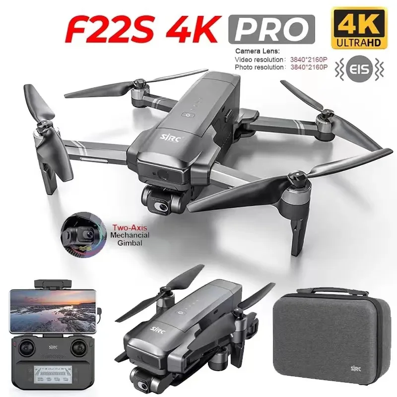 

New F22S RC Drone Profesional Dual HD Camera Aerial Photography FPV Helicopters Obstacle Avoidance Foldable RC Quadcopter Toys