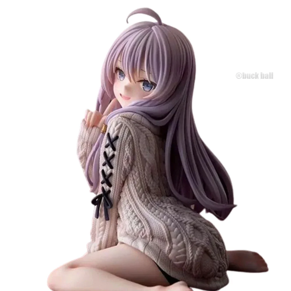 The 150.Of Elaina Anime WPanama ing Witch, figurines d'action Elaina, robe pull violette assise, jouet modèle fille, cadeau d'anniversaire, 15cm