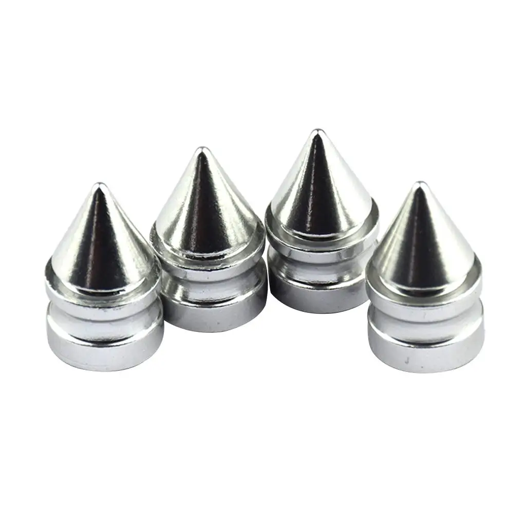 

4 pcs Aluminum Car Motorcycle Tire Stem Cap Wheel Spike Orange