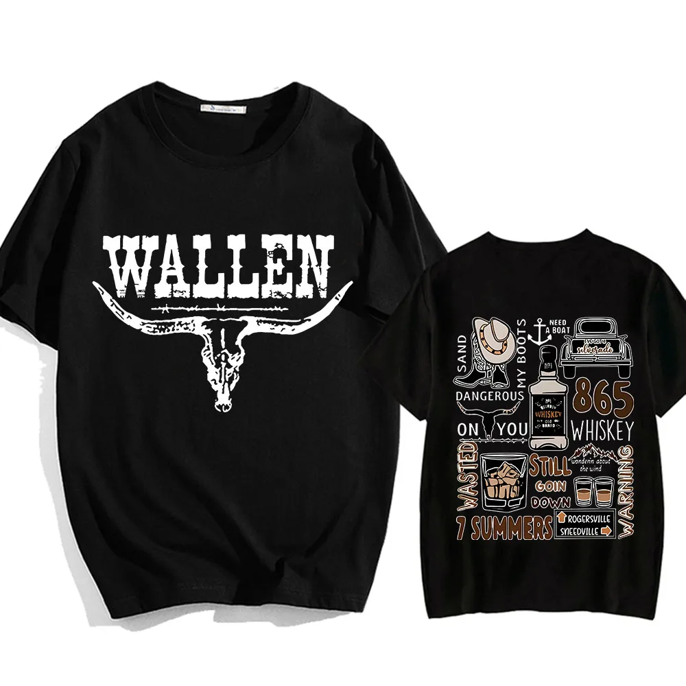 Morgan Wallen T-shirts Graphic Printing Gothic Grunge Tee-shirt Short Sleeve Unisex Hip Hop Casual Tshirt Sudaderas Retro Tees