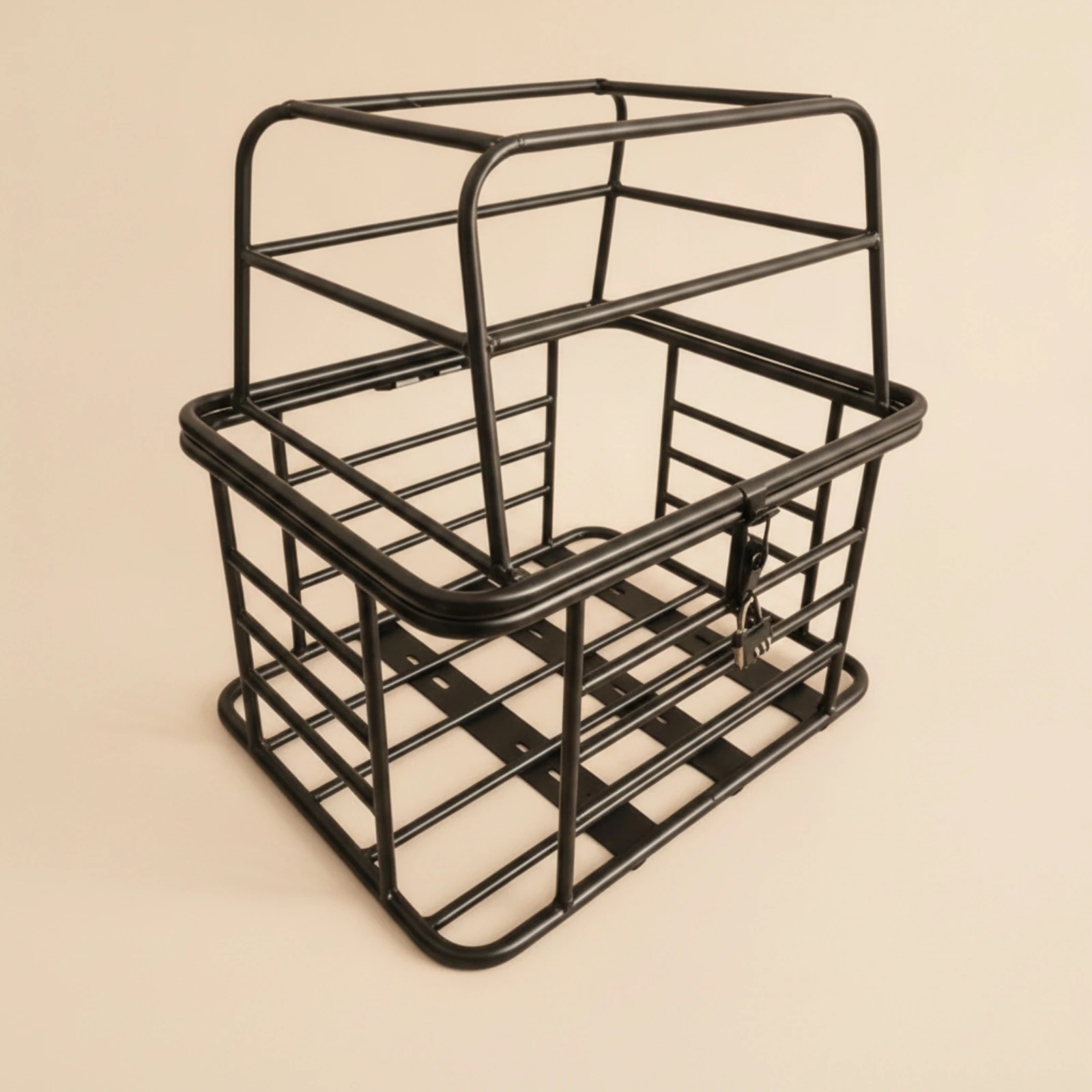 Pet Carrier with Mounting Bracket Snap-on Bike Pet Basket Dog Bike Basket Cylindrical Metal for Bike, Motorcycle