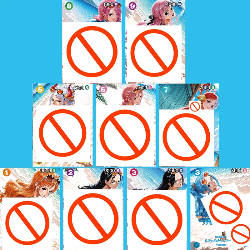 9pcs/set One Piece Beach Series Nami Boa Hancock Yamato DIY self-made Color Flash Card Anime Game Collection Card Gift 63*88mm