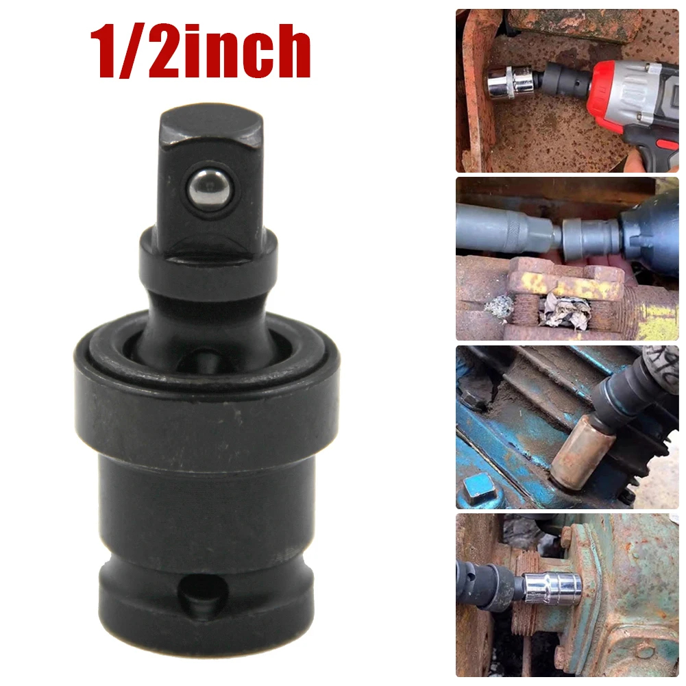 1pcs Degree Swivel Knuckle Joint 1/2 Inch Pneumatic Universal Joints° Swivel Electric Wrench Socket Adapter Hand Tool