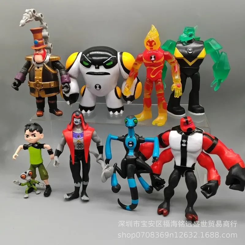 

9 Pcs/Set Ben 10 3-12 Figure Ben Tennyson Ben Four Arms Grey Matter Heatblast Model Ornaments Anime Figures Doll Kids Gifts