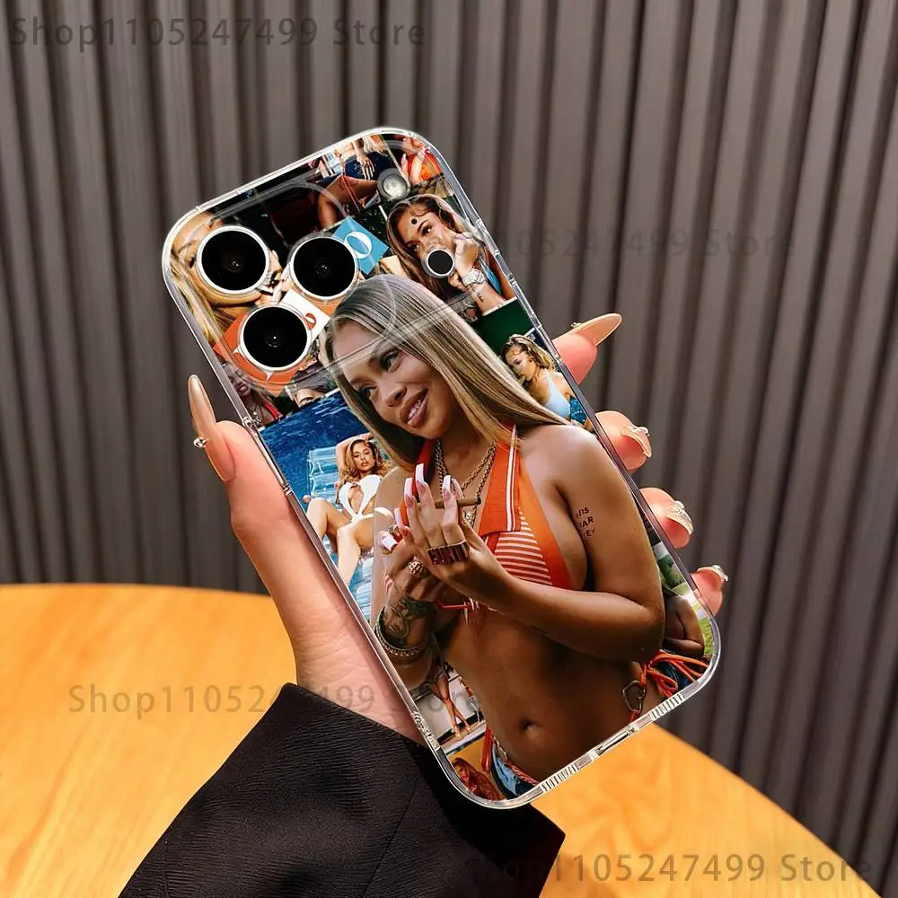 حافظة هاتف سينجر L-Latto لهاتف آيفون 17,16,15,14,13,12,11 Pro,Max,Plus,X,XS,XR,SE4,E غطاء ناعم شفاف صغير