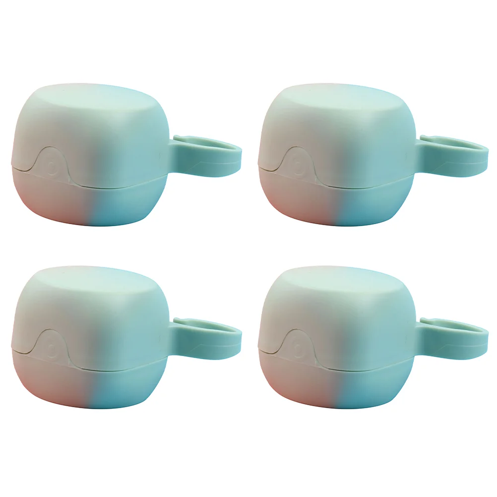

4Pcs Pacifier Storage Box Food Grade Plastic Dustproof Portable Baby Pacifier Case Protect Soother Travel Home Safety
