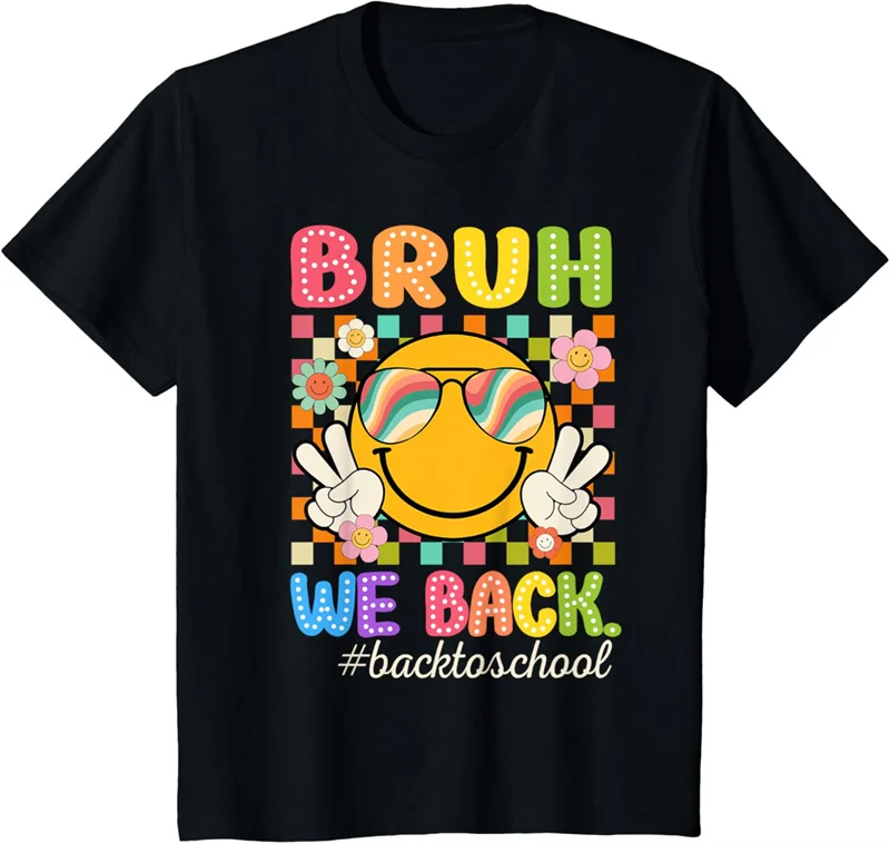 Summer New 3D Printing Back To School T Shirt First Day Of School Graphic T-shirts Children Fashion Streetwear Short Sleeves Tee