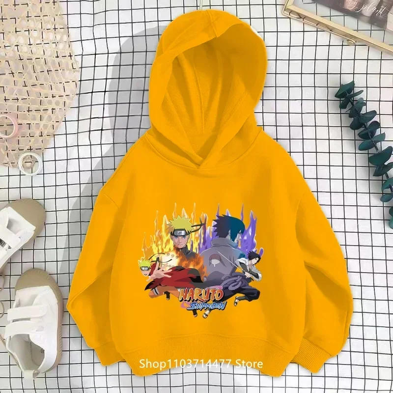 2024 Anime hoodie anak-anak hoodie katun animasi untuk anak laki-laki dan perempuan usia 3-14t