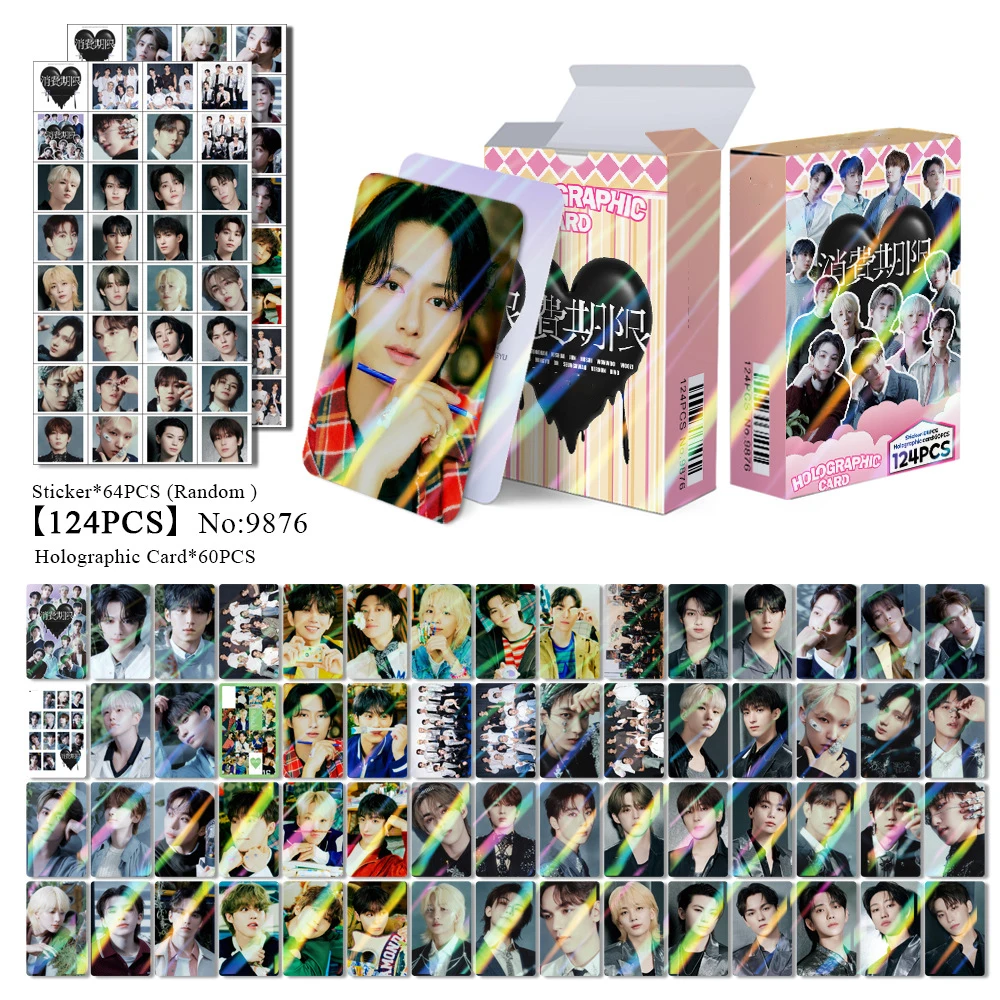 124Pcs/Set KPOP Idols WONWOO HOSHI SHOHIKIGEN Boxed Card High Quality Double Sides Printing LOMO Cards MINGYU JOSHUA WOOZI Gifts