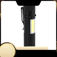 New Mini Portable Aluminum Q5 LED Flashlight XPE&COB Work Light Lanterna Powerful Pen Torch Lamp 4 Modes Use 14500 Or AA