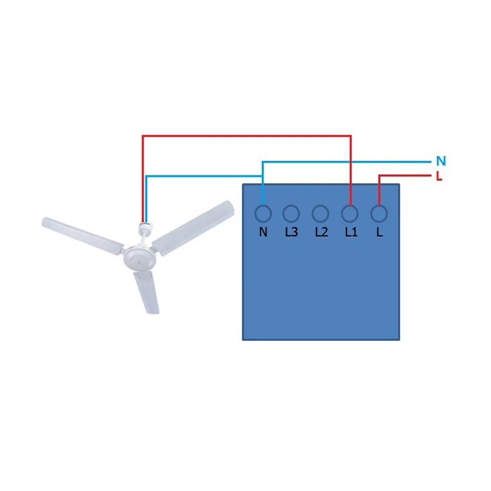 FS01-US Tuya Smart Life Wifi Touch Ceiling Fan Switch Support Google Alexa Voice Operated Control