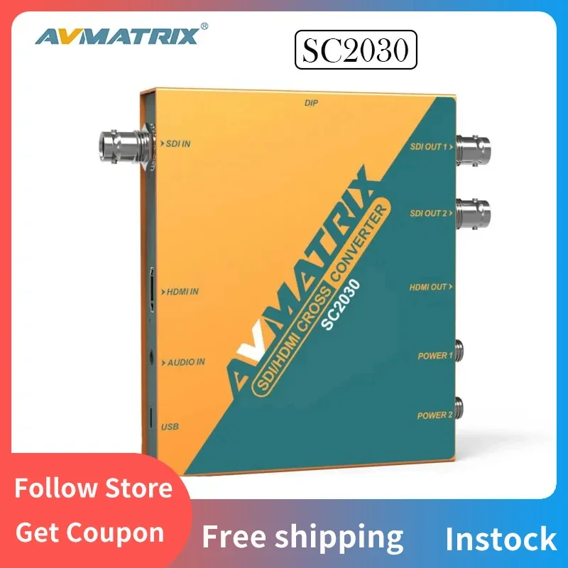 AVMATRIX SC2030 SDI to HDMI-compatible Signal Convert, 3G-SDI HDMI-compatible Updown Cross Converter