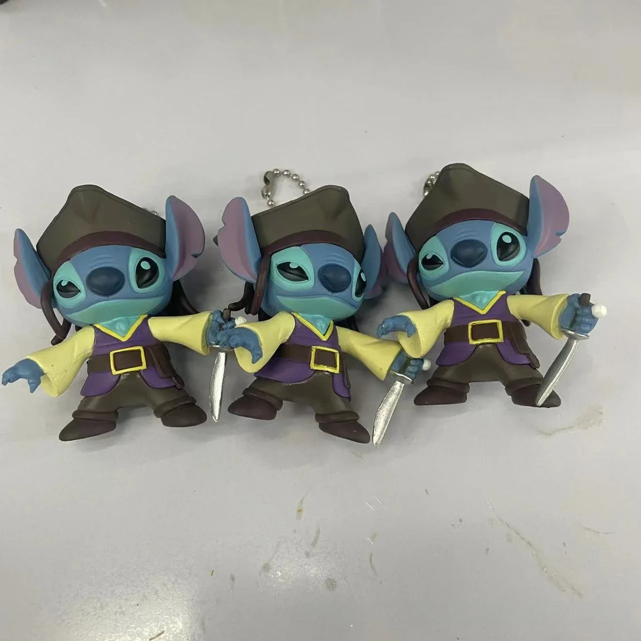 

Cartoon 1pc pirate Stitch key chain pendant charm keychain keychain quirky Stitch doll schoolbag clothes DIY pendant small gifts