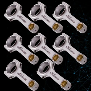 MaXpeedingrods 8Pcs Connecting Rods For BMW M60 M60B40 4.0L M62 4.4L 143mm ARP 2000 Bolts 52mm Diameter Manufacture
