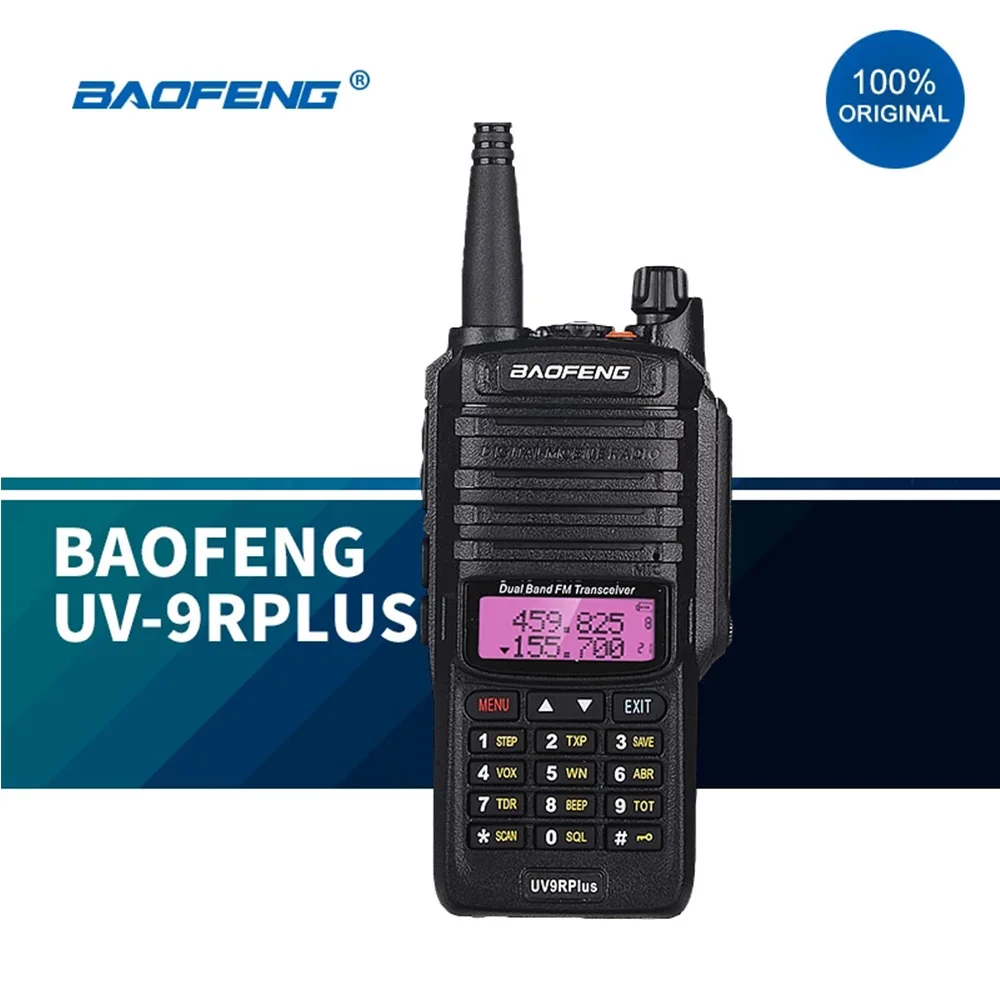 

Baofeng UV-9R plus Walkie Talkie 4800mAh IP67 Waterproof 136-174/400-520MHZ Dual Band Dual Standby Two Way Walkie Talkie Ham