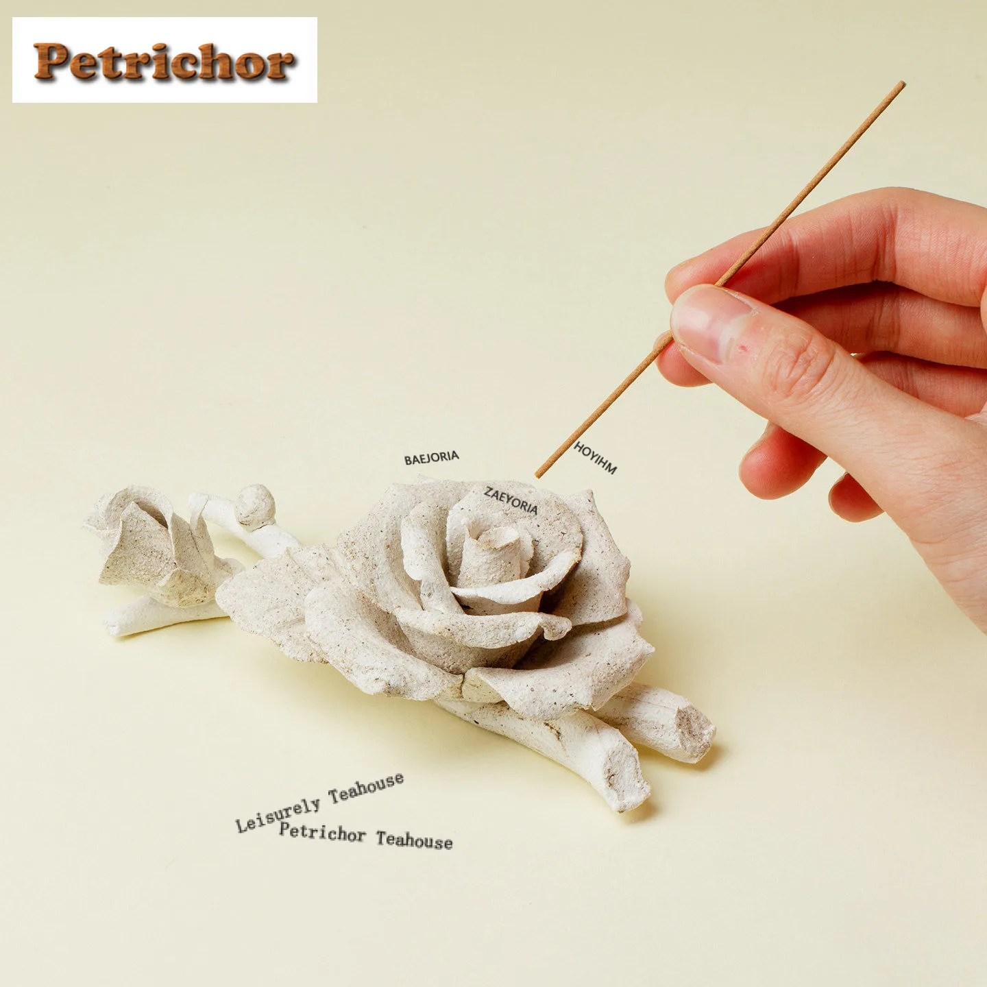 Handcrafted Coarse Pottery Flower Incense Holder Incense Smoke Waterfall Incense Burners Consecrate Censer Tea Services Craft
