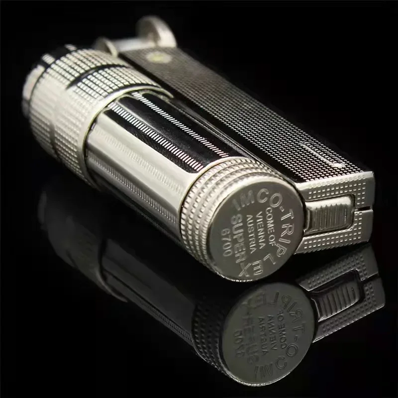 Original Stainless Steel IMCO Kerosene Lighter Windproof Gasoline Flint Cigarette Lighter Petrol Oil Lighter Inflated Men Gadget