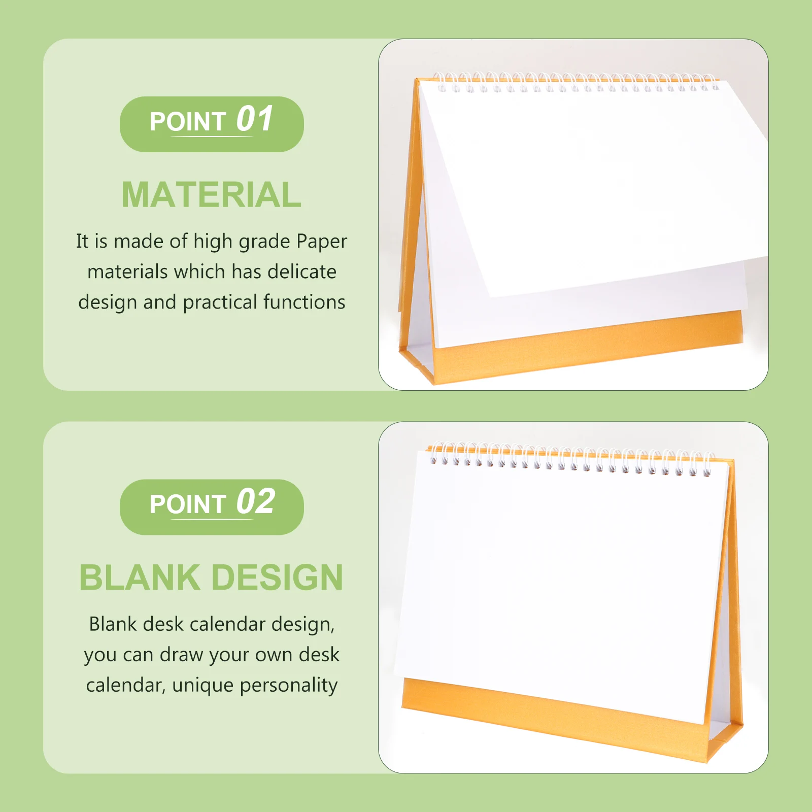 1 set Hand Drawn Desktop Calendar Diy Blank Flipped Standing Calendar For Office Home Decor Gift Mini Tabletop Memo Organizer