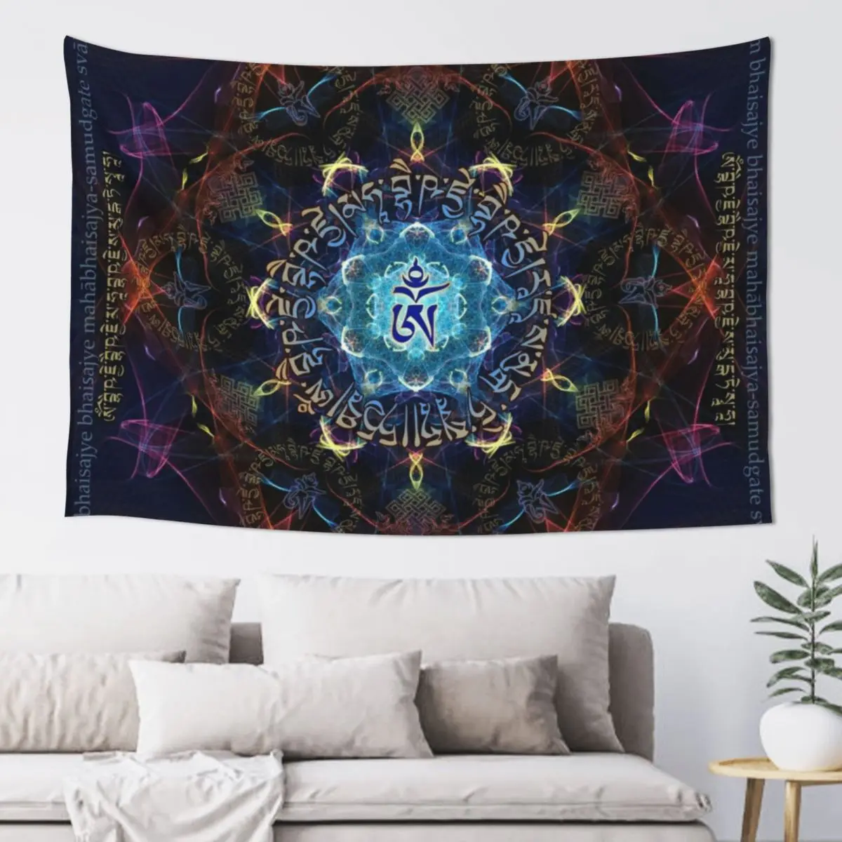 

Bhaisajyaguru - The Medicine Buddha - The Healer of all Suffering Tapestry Aesthetic Room Decors Wall Art Tapestry