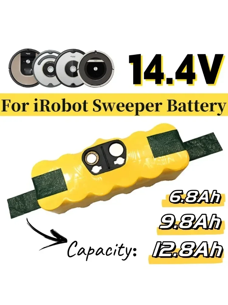 For Roomba Vacuum Cleaner Battery For iRobot Roomba Battery 500 600 700 800 900 595 620 650 780 890 14.4V 6.8/9.8/12.8Ah Battery