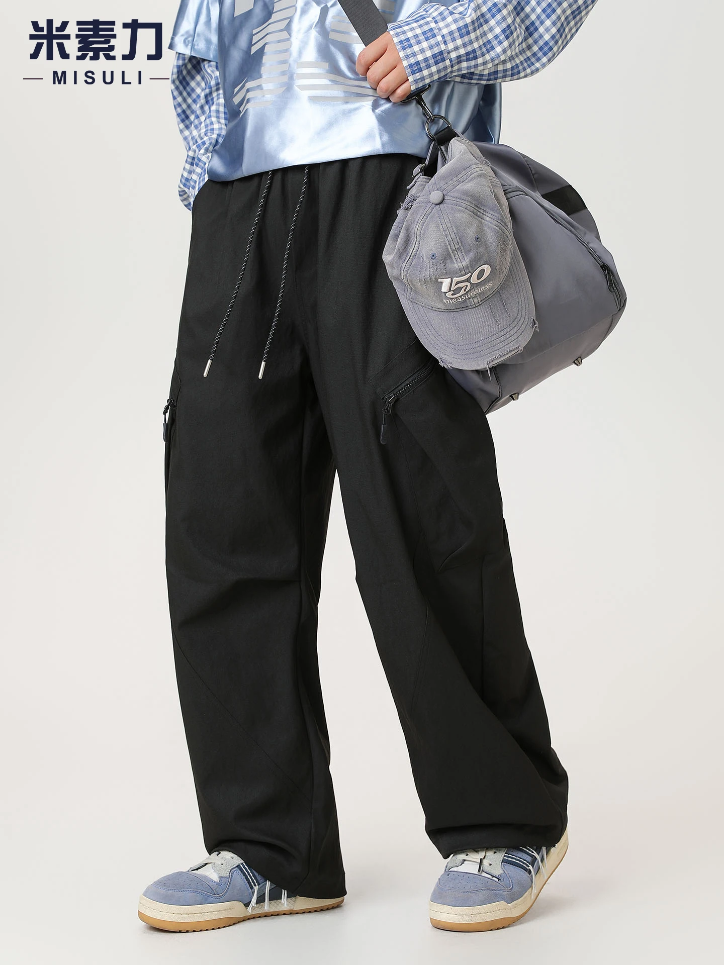 

Модные американские рабочие брюки High Street, свободные прямые повседневные длинные брюки для занятий спортом на открытом воздухе, скалолазание, прямые брюки на подкладке...