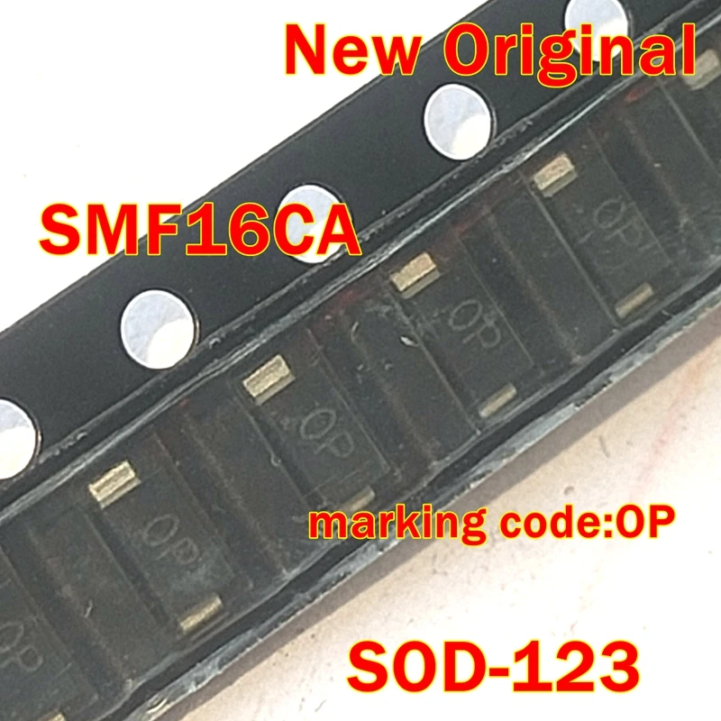 10pcs to 1000pcs New Original  SMF16CA  SOD-123 marking code:OP Transient voltage suppression diode
