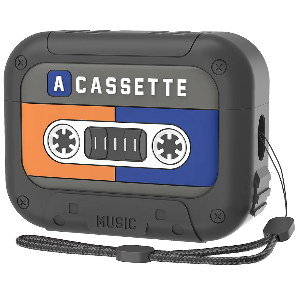 For AirPods 4 Case Cover Funny Cassette Tape Design Case for Airpods Pro 2nd Cute Cartoon Silicone Protective Case For AirPods 4