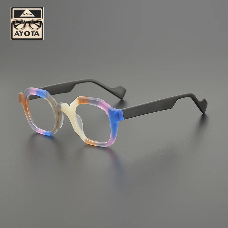 2025 New Acetate Frosted Color Match Fashion Frame Men's High-quality Hand-made Optical Reading Prescription Glasses for Women