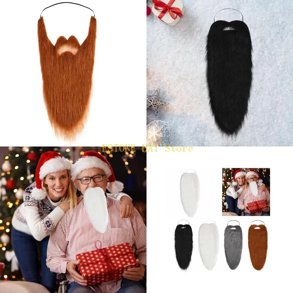 49MF Halloween Beard False Beard Christmas Beard False Moustaches Santa Beard