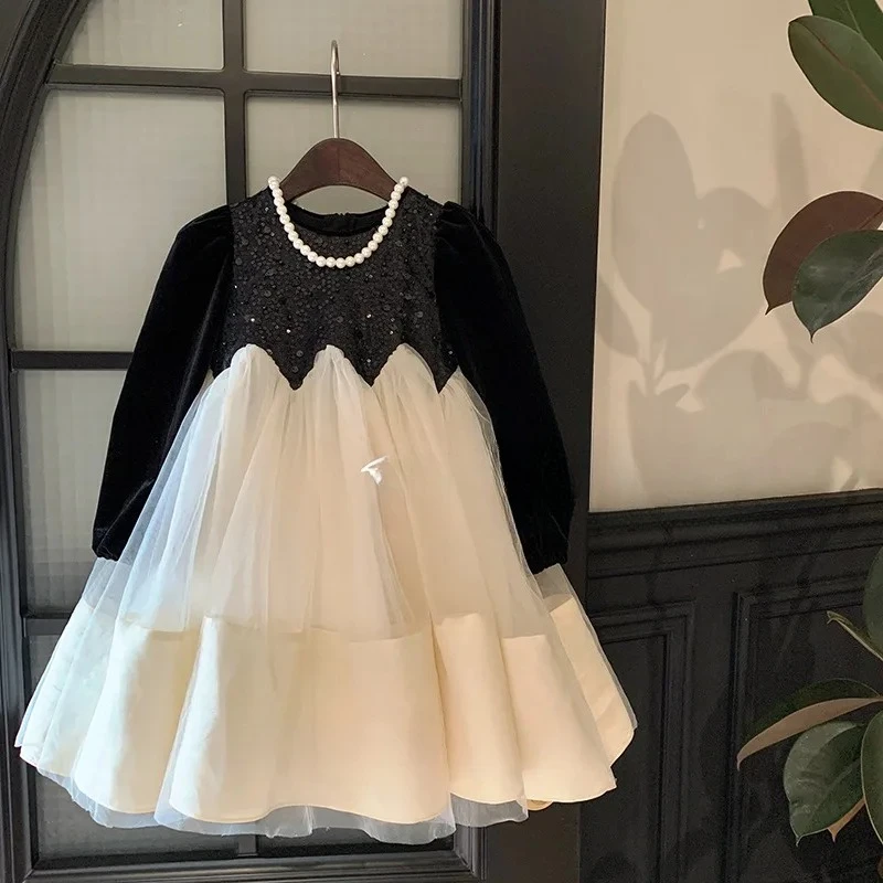 

Girls' New Western Style Autumn Girl Princess Dress Tulle Tutu Kids' Skirt