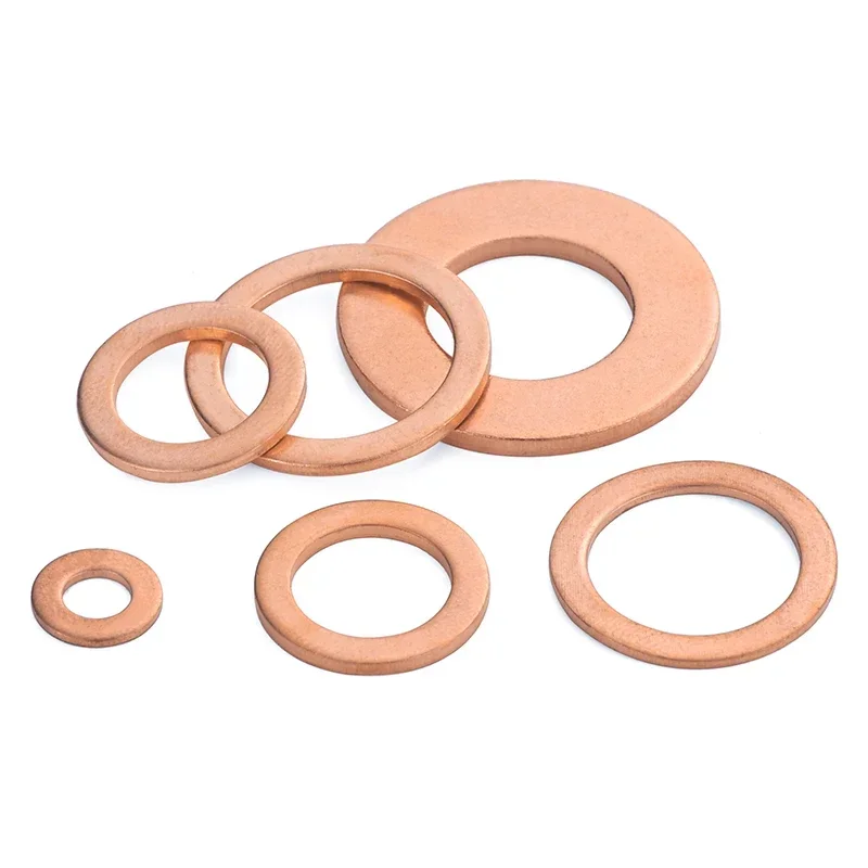 10PCS 1.5mm Thickness M3 4 5 6 7 8 10 12 13 14 15 16 17 18 20 21mm Copper Washer Solid Gasket Sump Plug Oil Seal For Boat