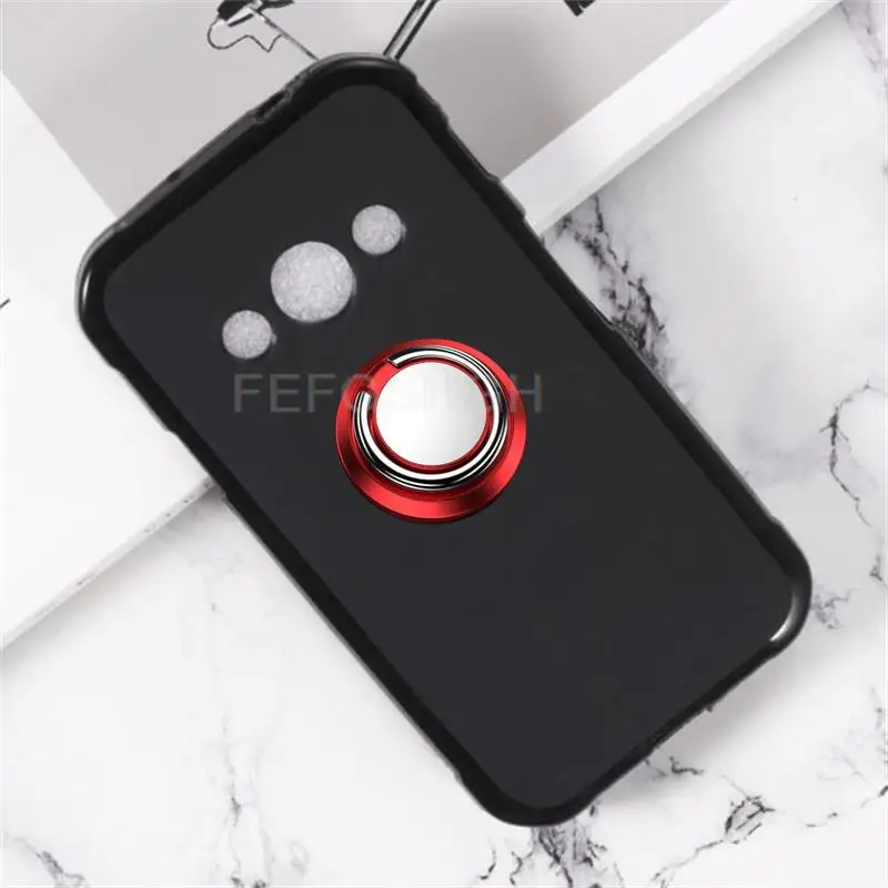 Shockproof Hard Case For Samsung Galaxy Xcover 3 SM-G388F G388F Xcover3  Soft Silicone Ring Folding Holder Bracket Stand Cover
