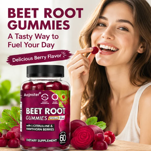 Lab Tested Beet Root Complex Gummies, Sugar Free, Natural Plant Blend, Daily Nutrition, 60 Count Adult Supplement