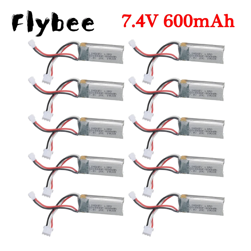 Upgrade 7.4V 600mAh Lipo Battery for WLtoys F959 XK DHC-2 A600 A700 A800 A430 2.22Wh RC Drone Parts 7.4V Battery for WLtoys F959